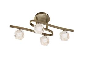 M1863  Ice AB Square Ceiling 4 Light